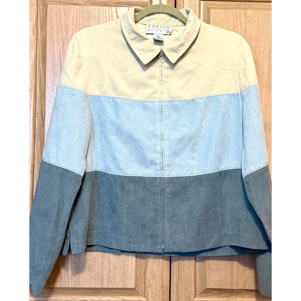 Vintage Norton Women Studio Women's Zippered Tricolor Jacket Size 12
